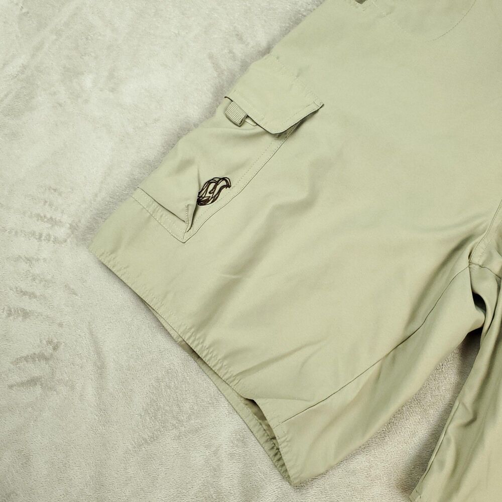 Tony Hawk Cargo Shorts Mens 34 Beige Polyester Microfiber Skate Outdoors Casual - Picture 5 of 11